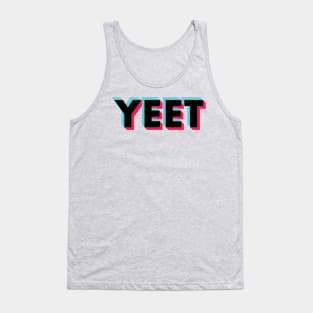 Yeet Glitch Black Tank Top